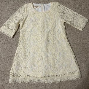 Cream Lace toddler Dress